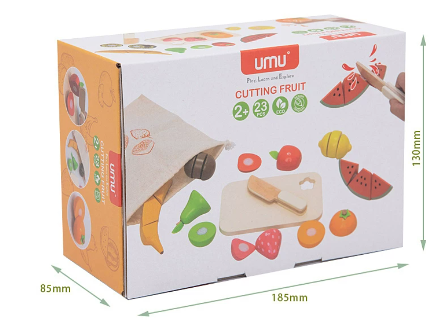 Montessori Wooden Fruit Sorting & Slicing Toy