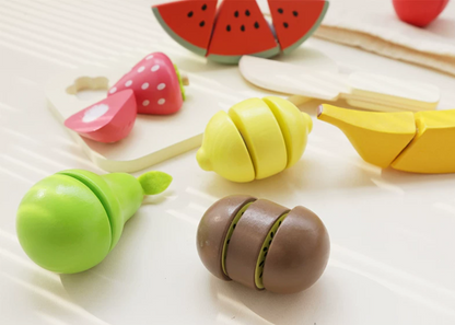 Montessori Wooden Fruit Sorting & Slicing Toy