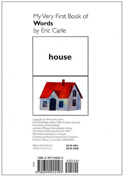 My Very First Book of Words : Eric Carle