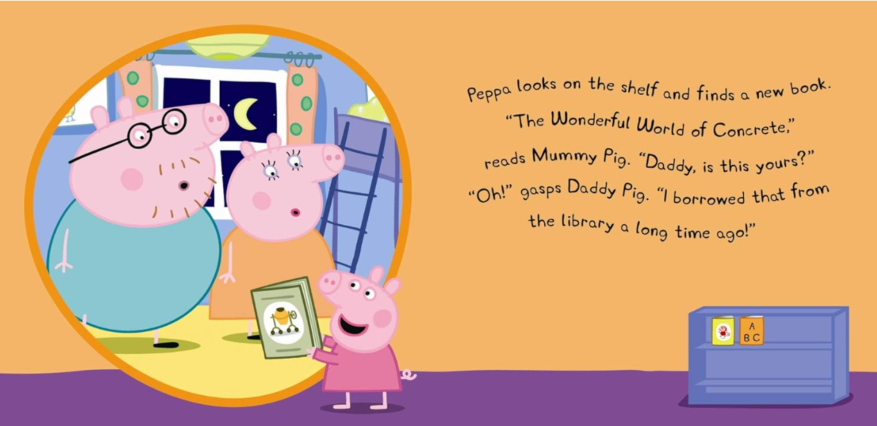 Peppa Pig: Peppa Goes to the Library (Board Book)