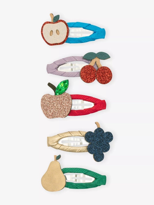 Multicoloured Fruit Hair Clips by Mimi and Lula